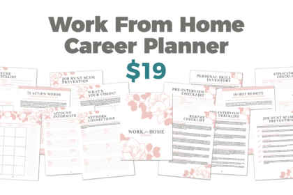 Printable Work-From-Home Career Planner