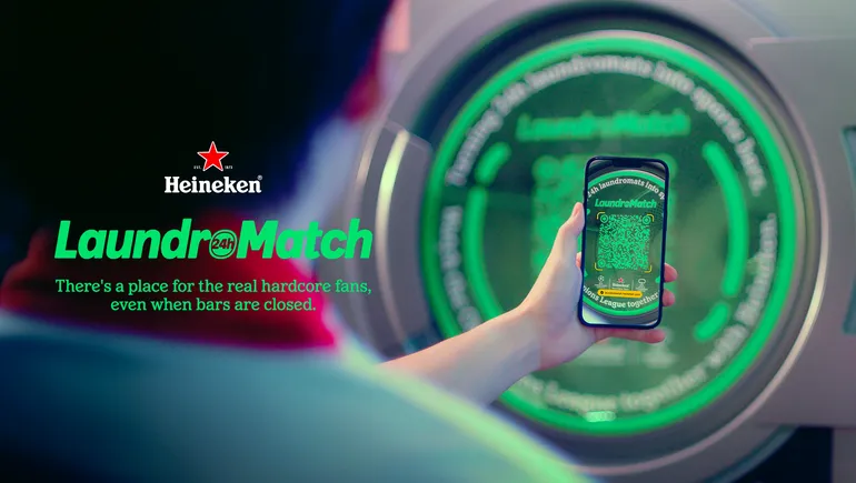 Heineken transforms laundromats into late-night sports viewing spots