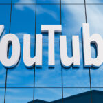 YouTube logo on the facade of the headquarter office, 3D Illustration