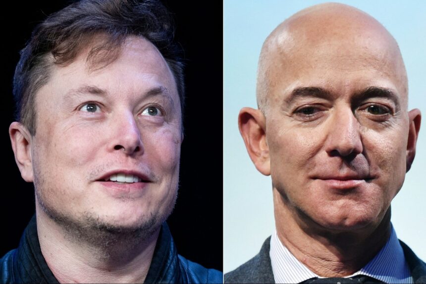 Billionaires Elon Musk and Jeff Bezos Fighting Again on X