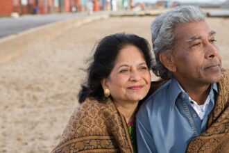 Mature couple at the beach